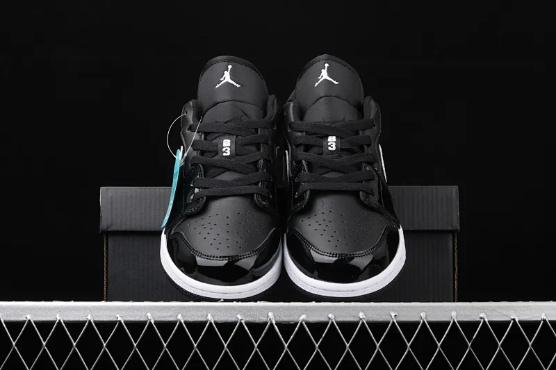 All categories Air Jordan Jordan series basketball shoes Air Jordan 1 Low Air Jordan 1 Low Black White AJ1 Joe 1 black and white small patent leather 553560-002